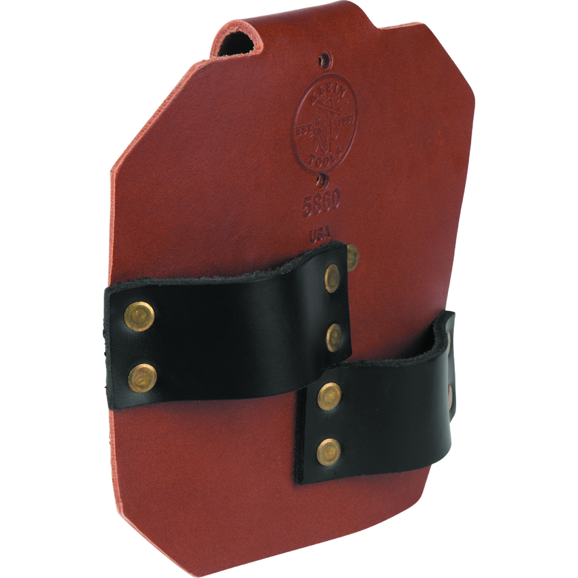 Klein Tools, Spud Wrench Holder, Heavy Duty, Color Multi, Pockets (qty.) 2 Material Leather, Model# 5860
